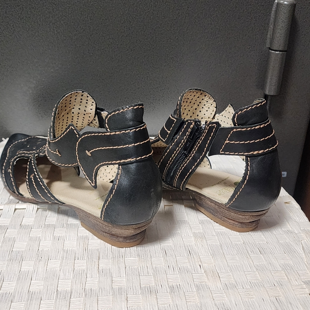 Rovers women's heels cutout side zip‎ 37 Leather Black - Picture 8 of 11